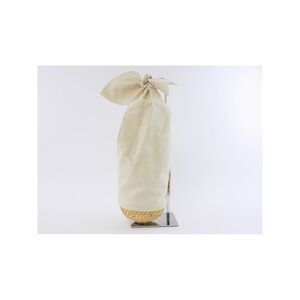 Emily Levine Women's Beige Canvas Knot Wicker Base Adjustable Strap